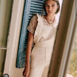 Sezane White Jumpsuit/Overalls